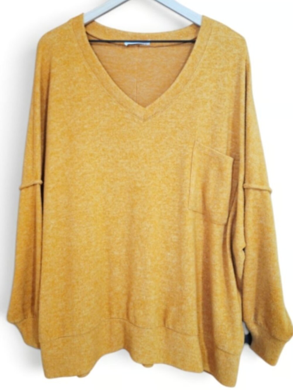 Women's Zenana Golden Mustard Hacci Oversized Sweater~1XL